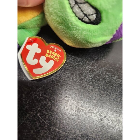 Ty Beanie Babies Donatello Teenage Mutant Ninja Turtles Plush 6" Green & Purple - Picture 5 of 9